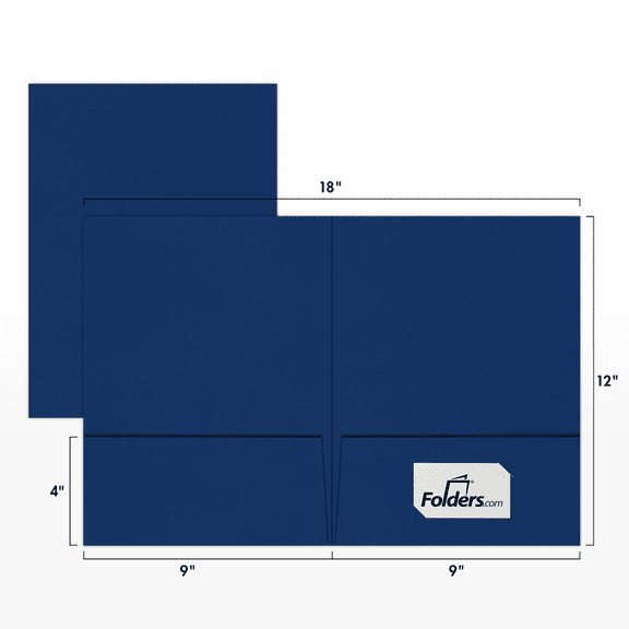 LUXPaper 9 x 12 Presentation Folders, Navy, 10/Pack