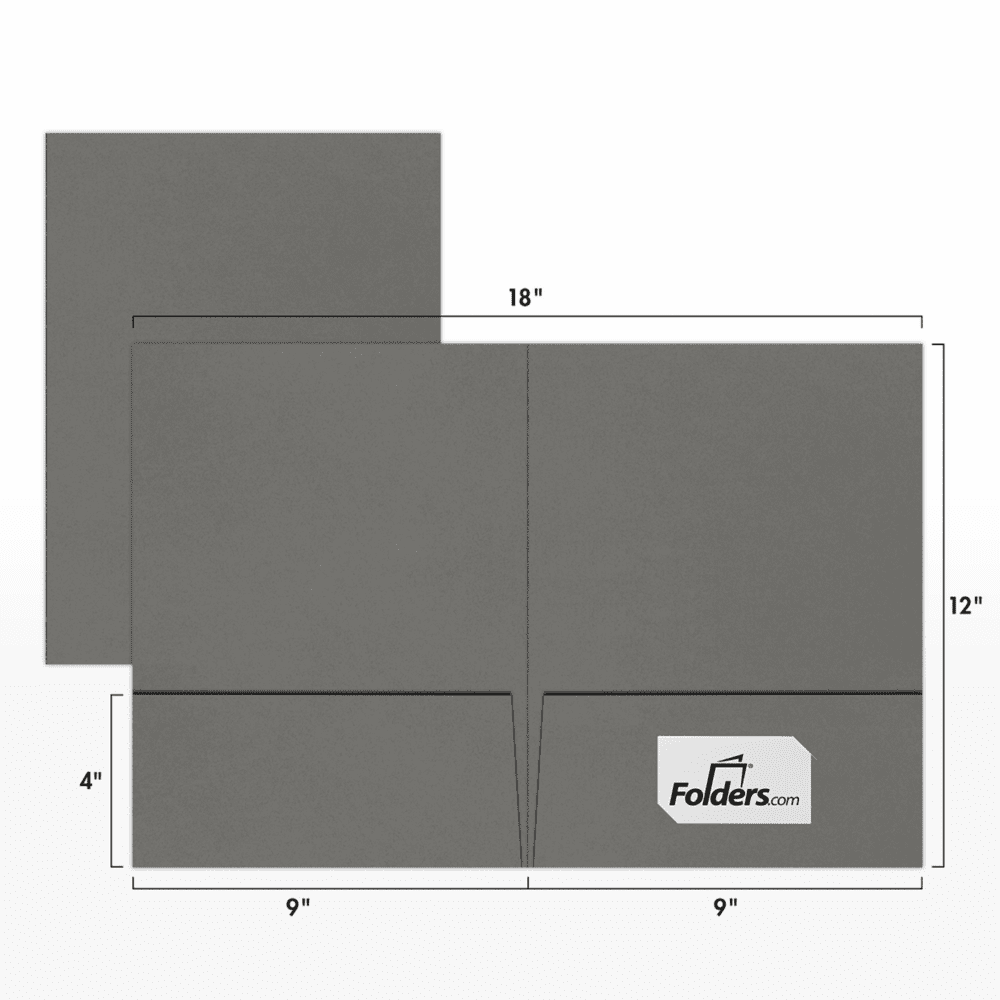 LUXPaper 9 x 12 Presentation Folders, Smoke, 10/Pack