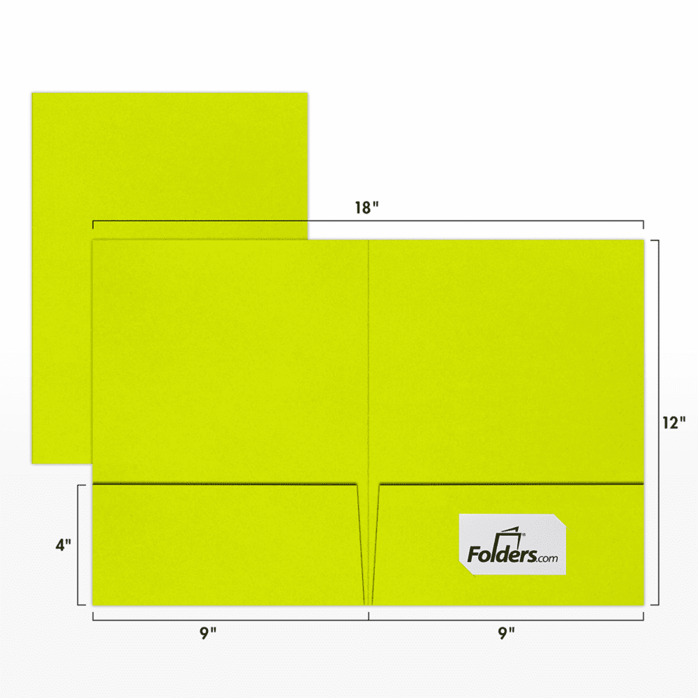LUXPaper 9 x 12 Presentation Folders, Wasabi, 10/Pack