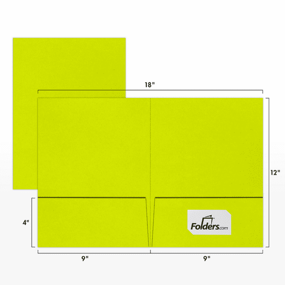 LUXPaper 9 x 12 Presentation Folders, Wasabi, 10/Pack