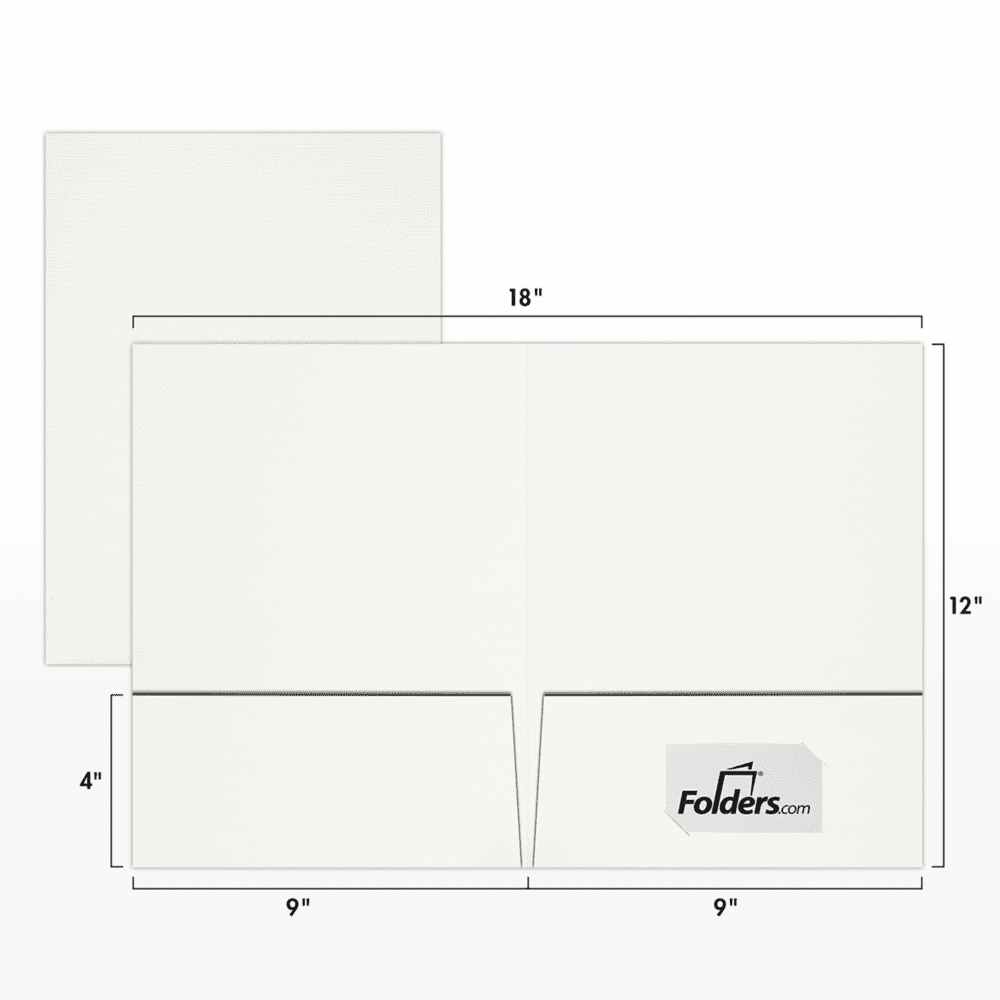 LUXPaper 9 x 12 Presentation Folders, White Linen, 10/Pack