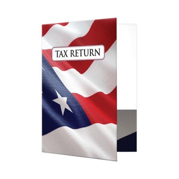 LUXPaper 9 x 12 Presentation Tax Folder, Patriotic, 250/Pack