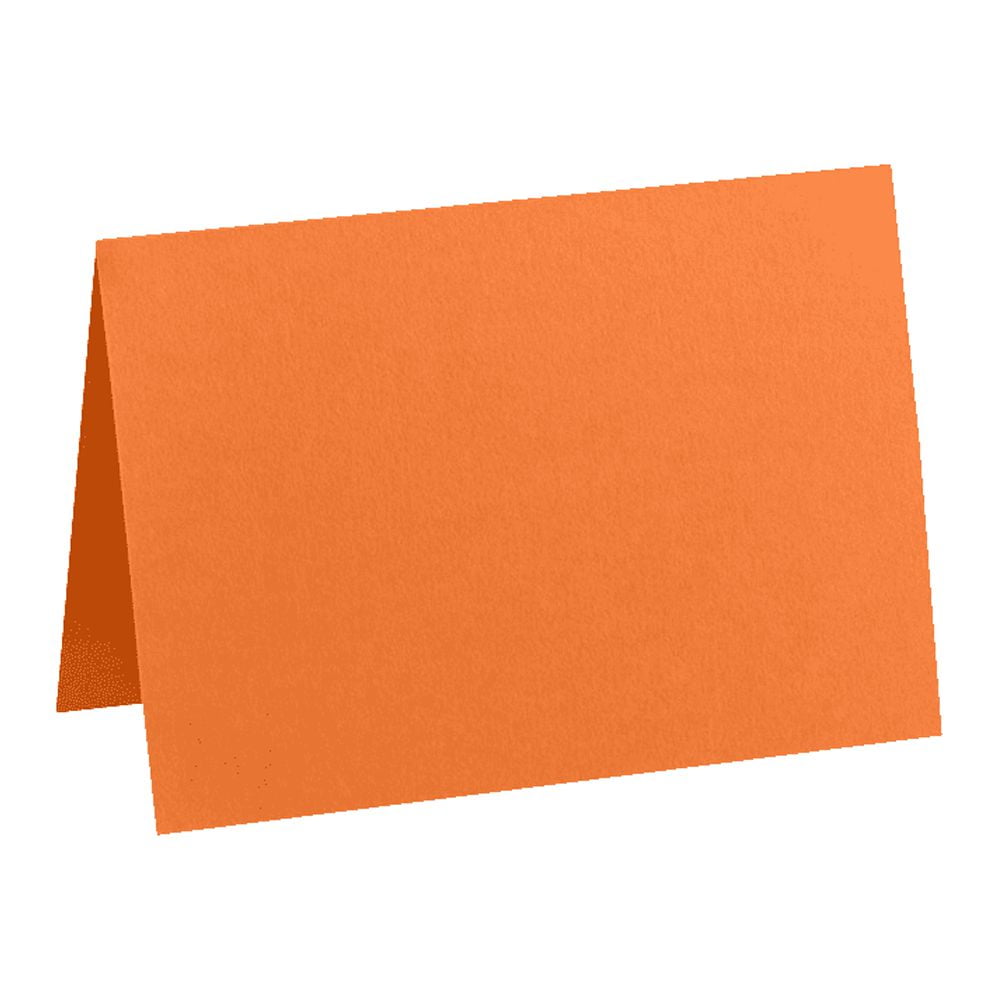 LUXPaper A1 Folded Card, 3 1/2 x 4 7/8, Mandarin Orange, 50/Pack