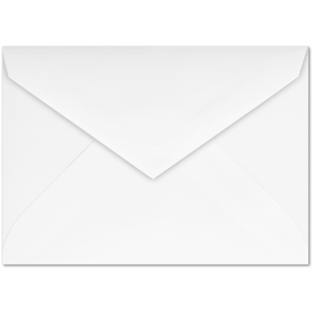 LUXPaper A1 Pointed Flap Envelopes, 3 5/8 x 5 1/8, 28 lb. Bright White, 1000 Pack