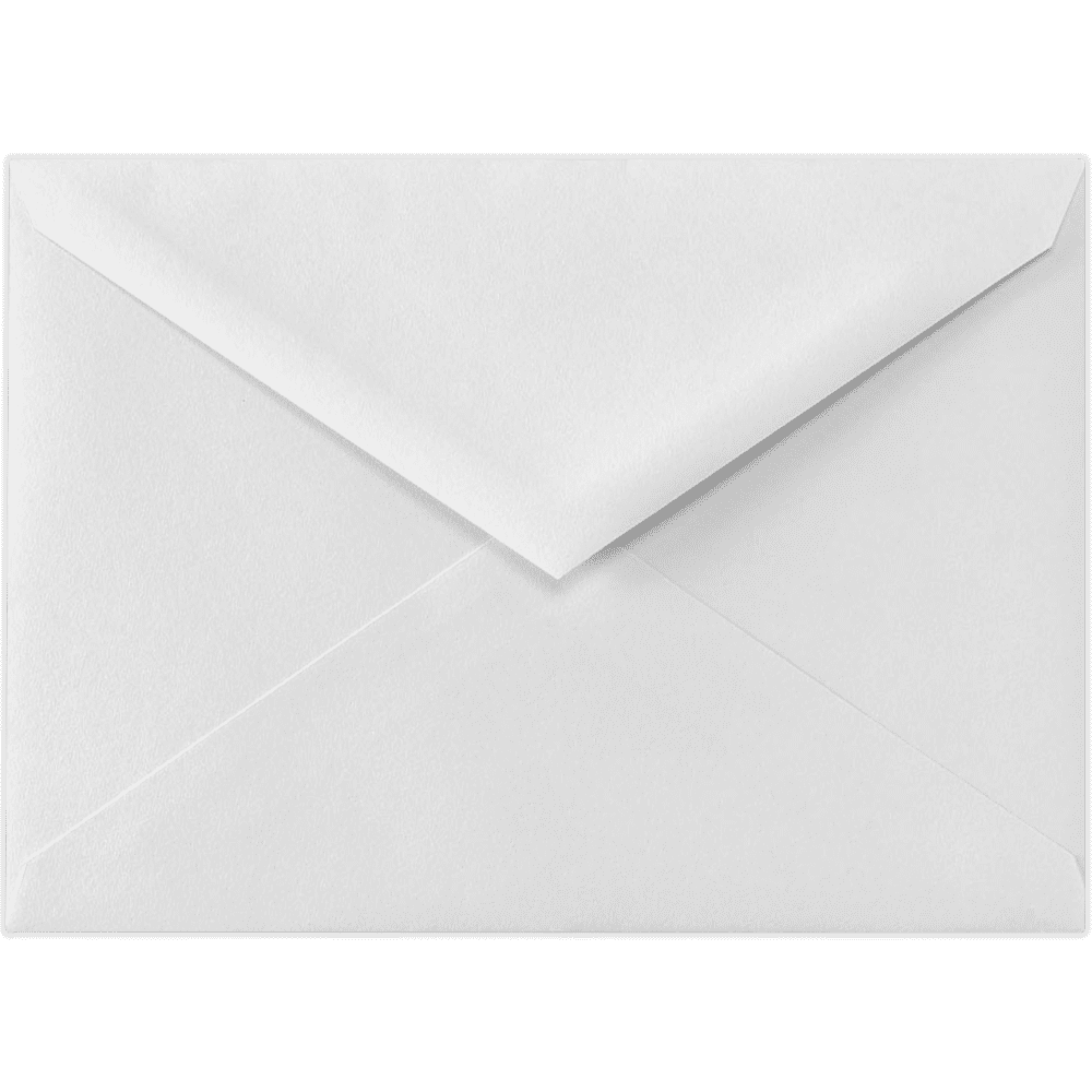 LUXPaper A1 Pointed Flap Envelopes, 3 5/8 x 5 1/8, 70 lb. Bright White, 50 Pack