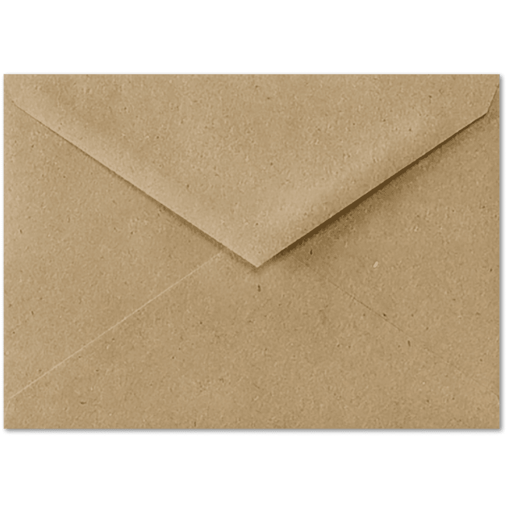 LUXPaper A1 Pointed Flap Envelopes, 3 5/8 x 5 1/8, 70 lb. Grocery Bag Brown, 250 Pack