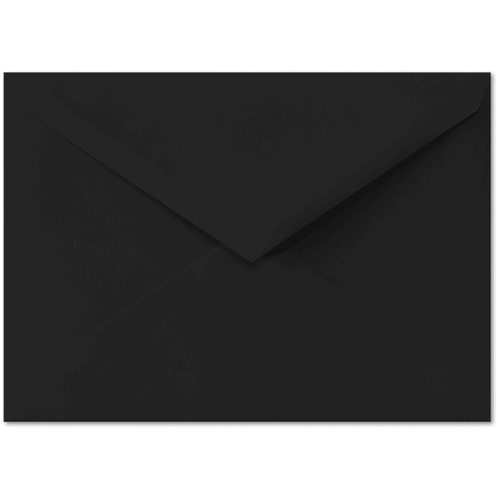 LUXPaper A1 Pointed Flap Envelopes, 3 5/8 x 5 1/8, 80 lb. Midnight Black, 250 Pack