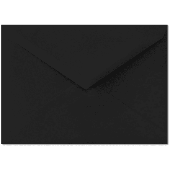 LUXPaper A1 Pointed Flap Envelopes, 3 5/8 x 5 1/8, 80 lb. Midnight Black, 50 Pack