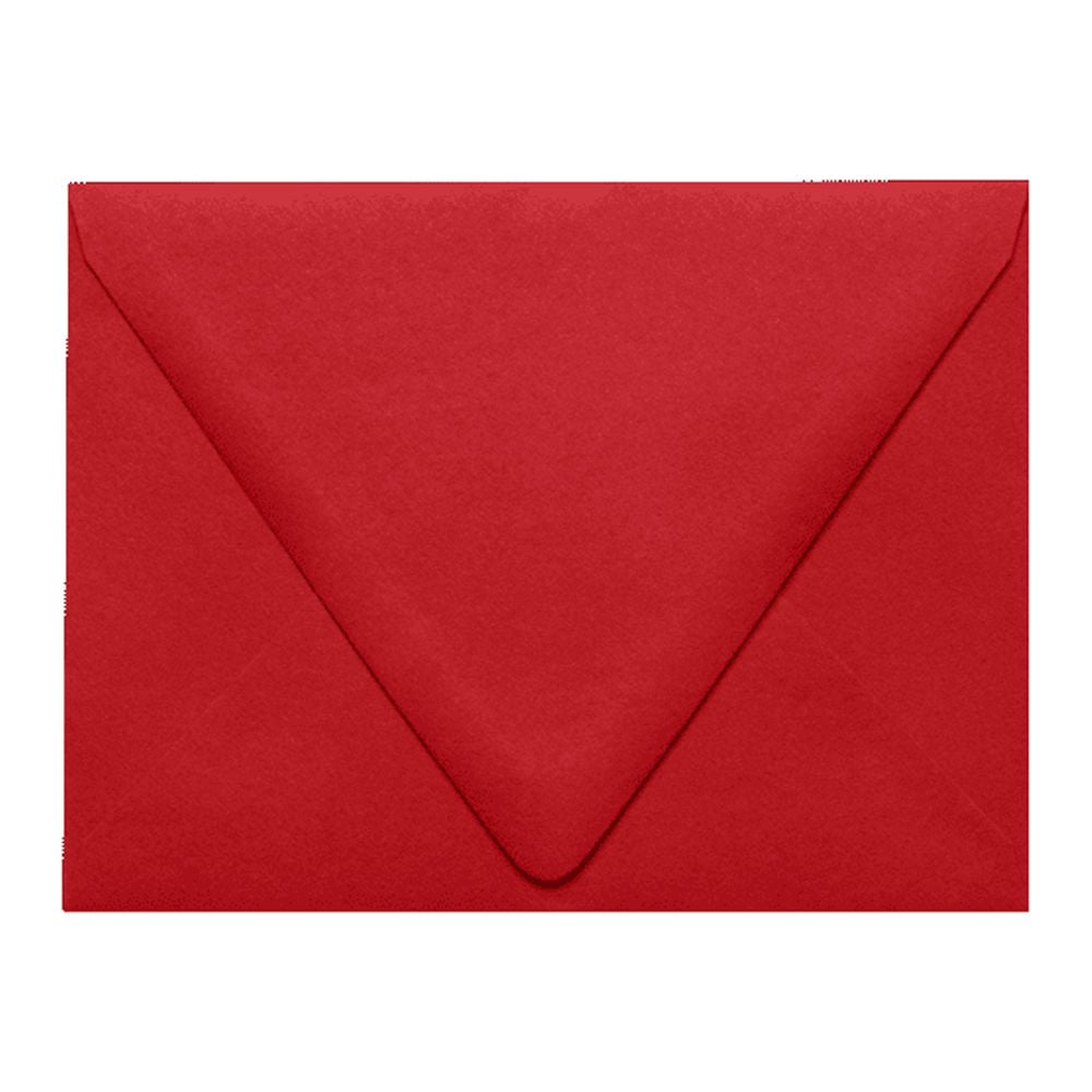 LUXPaper A2 Contour Flap Envelopes, 4 3/8 x 5 3/4, Ruby Red, 500/Pack