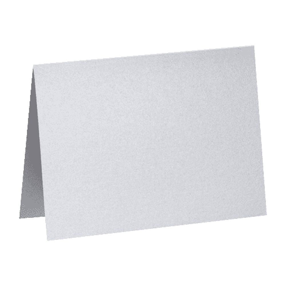 LUXPaper A2 Folded Notecards, Silver Metallic, 4 1/4 x 5 1/2, 1000/Pack