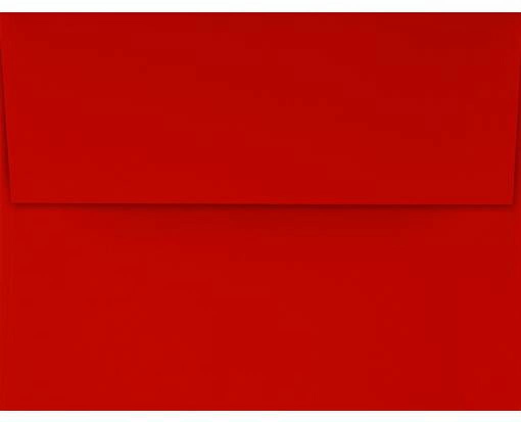 LUXPaper A2 Invitation Envelopes, 4 3/8 x 5 3/4, 60 lb. Holiday Red, 50 Pack