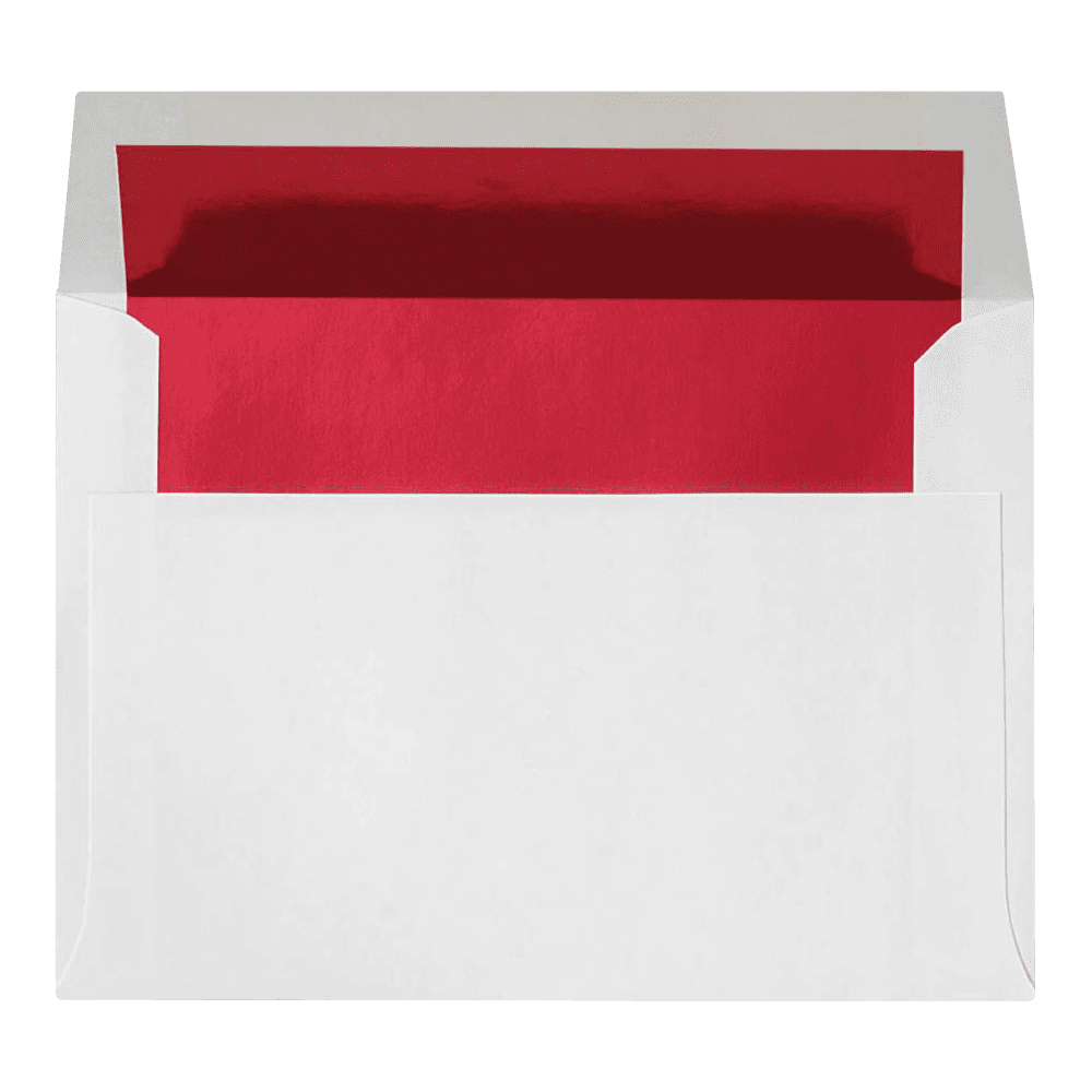LUXPaper A2 Invitation Envelopes, 4 3/8 x 5 3/4, Red Foil Lining, 1000 Pack