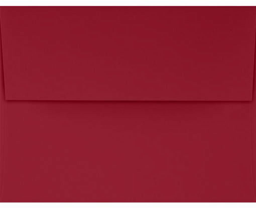 LUXPaper A2 Invitation Envelopes w/Peel & Press, 4 3/8 x 5 3/4, Garnet Red, 1000 Pack