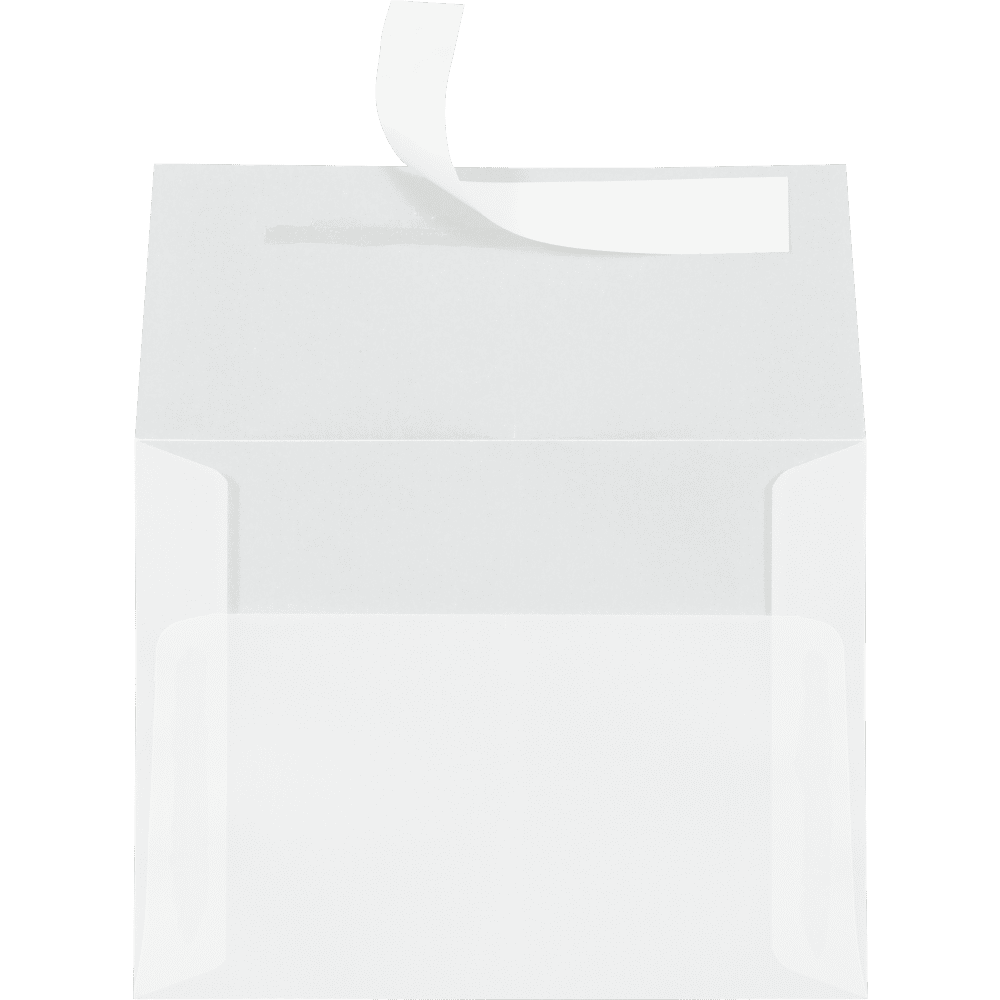 LUXPaper A2 Peel & Press Invitation Envelopes, 4 3/8 x 5 3/4, 30 lb. Clear Translucent, 250 Pack