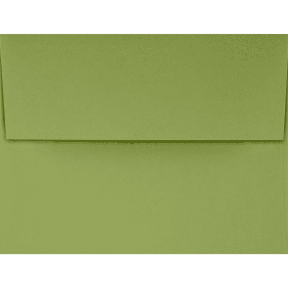 LUXPaper A2 Peel & Press Invitation Envelopes, 4 3/8 x 5 3/4, 70 lb. Avocado Green, 50 Pack