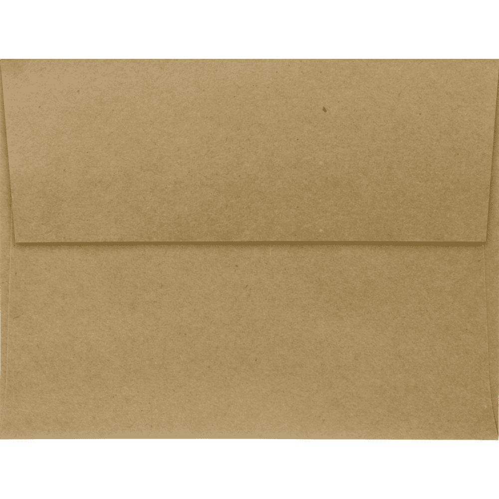 LUXPaper A2 Peel & Press Invitation Envelopes, 4 3/8 x 5 3/4, 70 lb. Grocery Bag Brown, 50 Pack