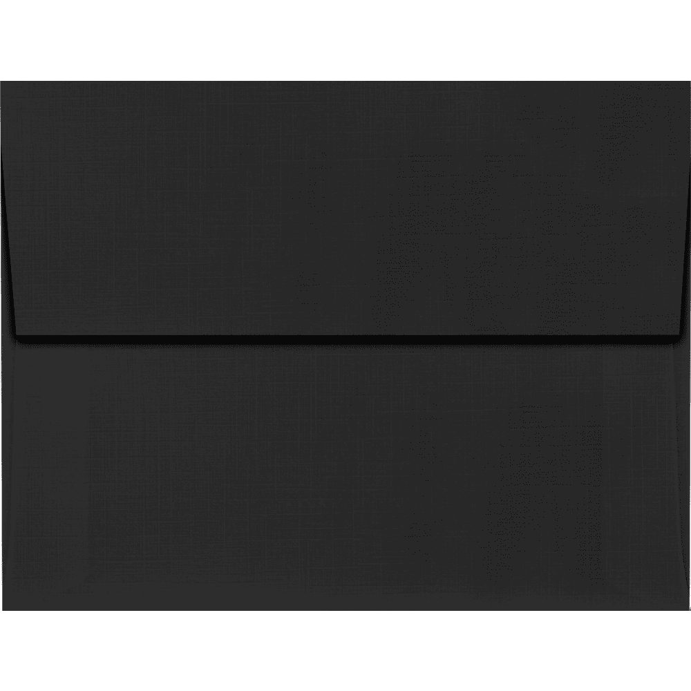 LUXPaper A2 Peel & Press Invitation Envelopes, 4 3/8 x 5 3/4, 80 lb. Black Linen, 500 Pack