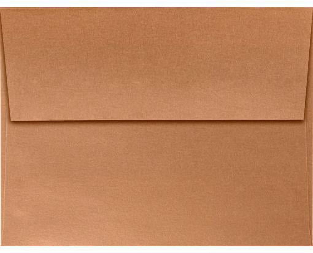 LUXPaper A2 Peel & Press Invitation Envelopes, 4 3/8 x 5 3/4, 80 lb. Copper Metallic, 1000 Pack