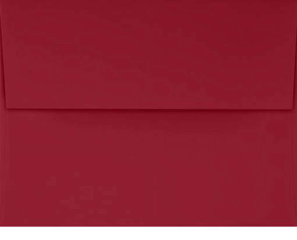 LUXPaper A2 Peel & Press Invitation Envelopes, 4 3/8 x 5 3/4, 80 lb. Garnet, 50 Pack