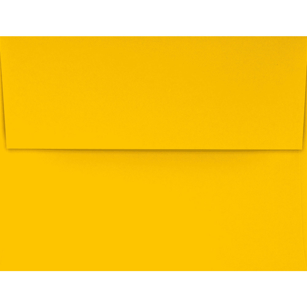 LUXPaper A2 Peel & Press Invitation Envelopes, 4 3/8 x 5 3/4, 80 lb. Sunflower Yellow, 500 Pack