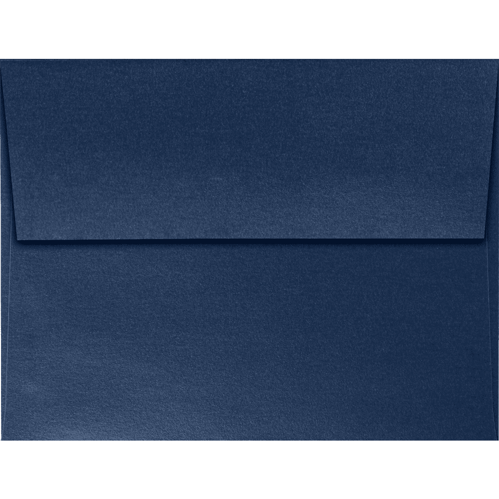 LUXPaper A2 Peel & Press Invitation Envelopes, 4 3/8 x 5 3/4, 81 lb. Lapis Blue Metallic, 50 Pack