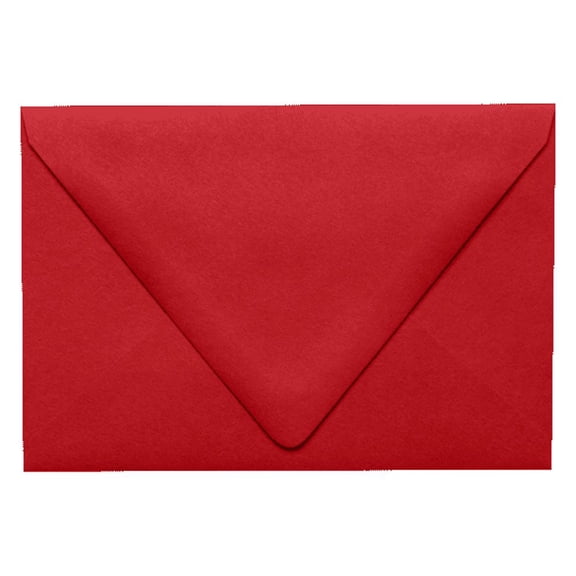 LUXPaper A4 Contour Flap Invitation Envelopes, 4 1/4 x 6 1/4, 80 lb. Ruby Red, 50 Pack