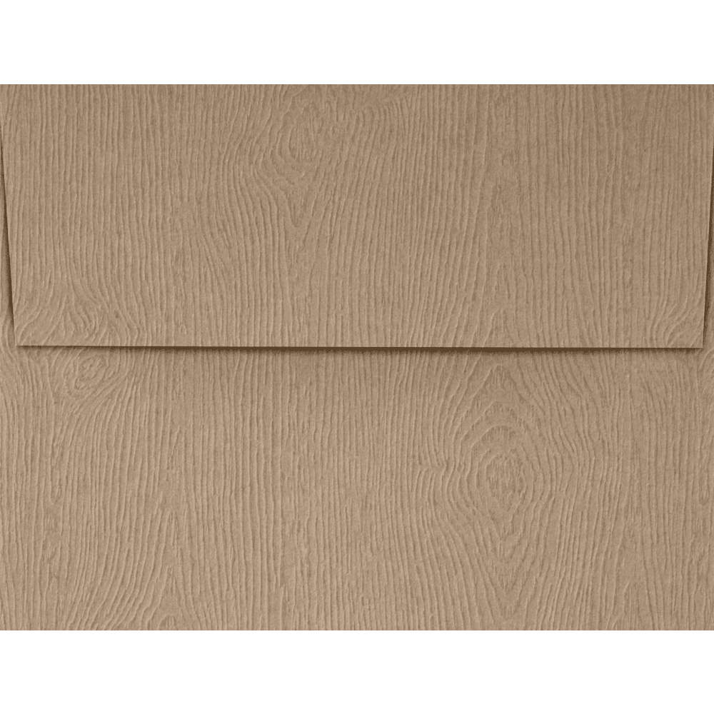 LUXPaper A4 Invitation Envelopes, 4 1/4 x 6 1/4, 68lb. Oak Woodgrain Brown, 250 Pack