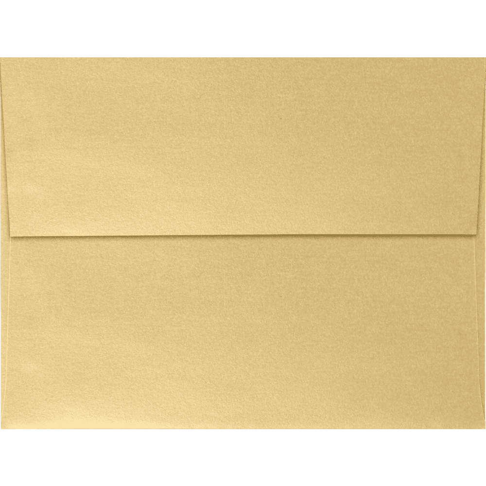 LUXPaper A4 Invitation Envelopes, 4 1/4 x 6 1/4, 80 lb. Blonde Gold Metallic, 500 Pack