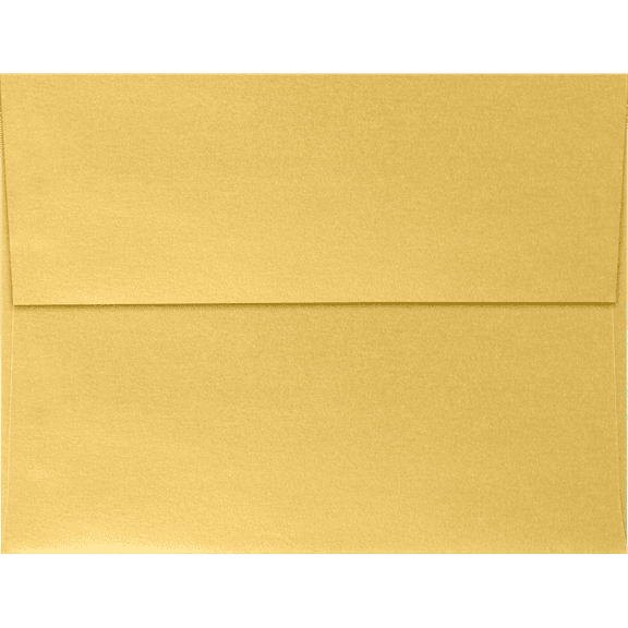 LUXPaper A4 Invitation Envelopes, 4 1/4 x 6 1/4, 80 lb. Gold Metallic, 500 Pack