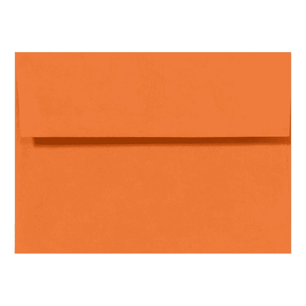LUXPaper A4 Invitation Envelopes, 4 1/4 x 6 1/4, 80 lb. Mandarin Orange, 50 Pack