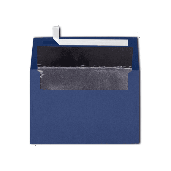 LUXPaper A4 Invitation Envelopes, 4 1/4 x 6 1/4, 80 lb. Navy Blue with Silver Lining, 500 Pack