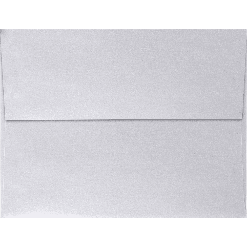 LUXPaper A4 Invitation Envelopes, 4 1/4 x 6 1/4, 80 lb. Silver Metallic, 1000 Pack
