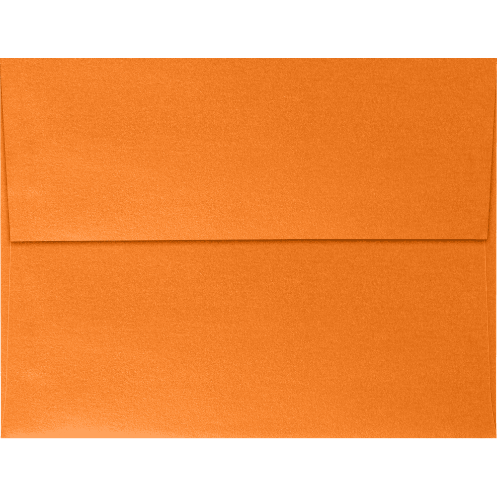 LUXPaper A4 Invitation Envelopes, 4 1/4 x 6 1/4, 81 lb. Flame Orange Metallic, 500 Pack