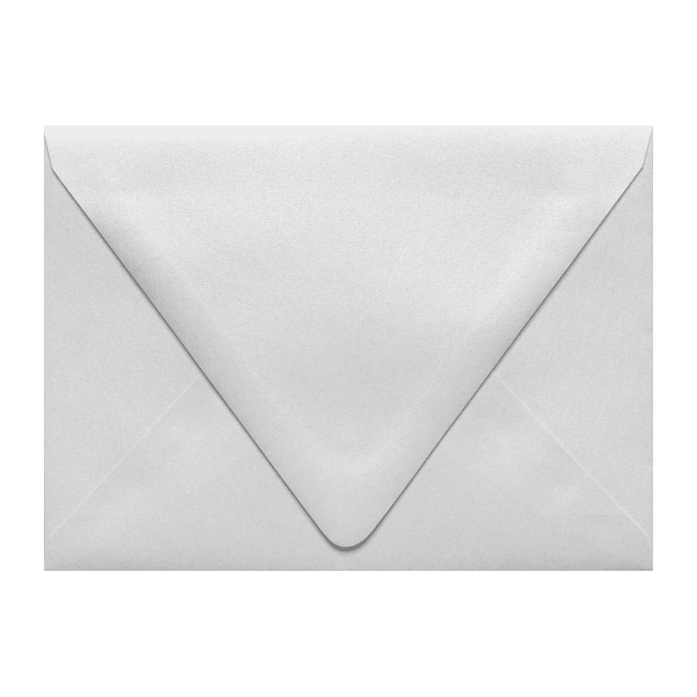 LUXPaper A6 Contour Flap Invitation Envelopes, 4 3/4 x 6 1/2, 80 lb. Crystal White Metallic, 50 Pack