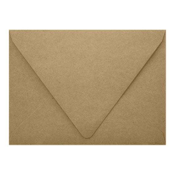 LUXPaper A6 Contour Flap Invitation Envelopes, 4 3/4 x 6 1/2, 80 lb. Grocery Bag Brown, 1000 Pack
