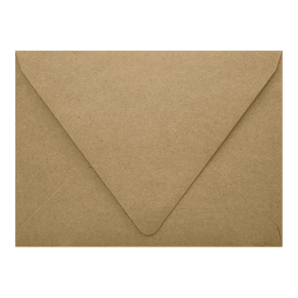 LUXPaper A6 Contour Flap Invitation Envelopes, 4 3/4 x 6 1/2, 80 lb. Grocery Bag Brown, 250 Pack