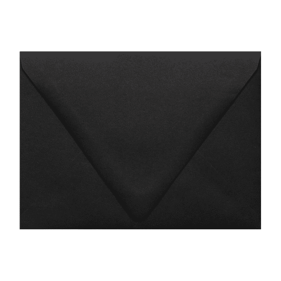 LUXPaper A6 Contour Flap Invitation Envelopes, 4 3/4 x 6 1/2, 80 lb. Midnight Black, 250 Pack
