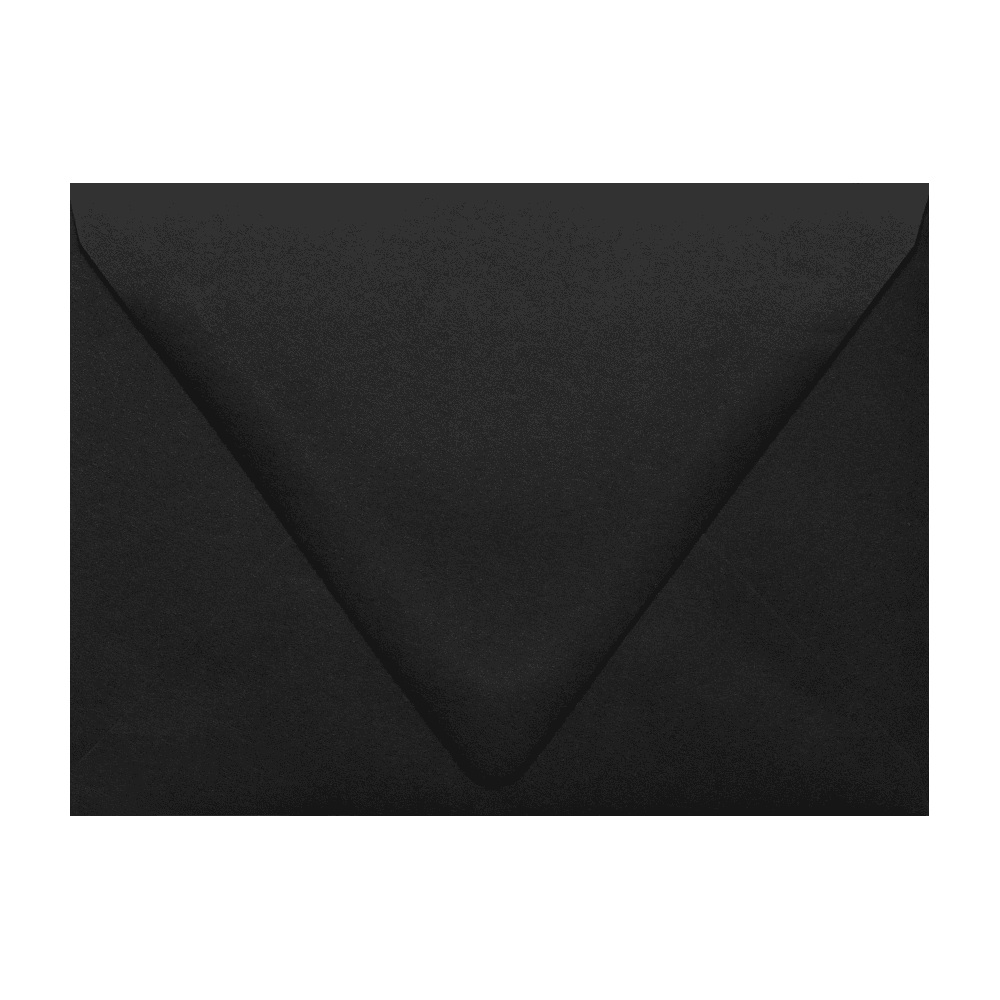 LUXPaper A6 Contour Flap Invitation Envelopes, 4 3/4 x 6 1/2, 80 lb. Midnight Black, 50 Pack