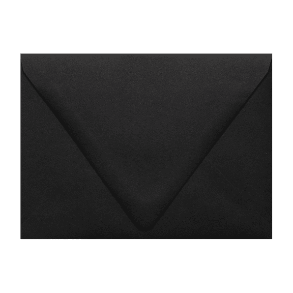 LUXPaper A6 Contour Flap Invitation Envelopes, 4 3/4 x 6 1/2, 80 lb. Midnight Black, 50 Pack