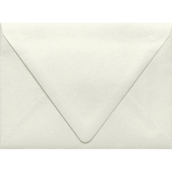 LUXPaper A6 Contour Flap Invitation Envelopes, 4 3/4 x 6 1/2, 80 lb. Quartz Off White Metallic, 50 Pack