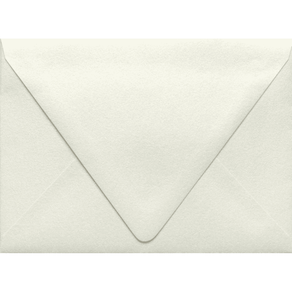 LUXPaper A6 Contour Flap Invitation Envelopes, 4 3/4 x 6 1/2, 80 lb. Quartz Off White Metallic, 500 Pack