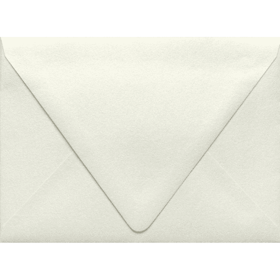 LUXPaper A6 Contour Flap Invitation Envelopes, 4 3/4 x 6 1/2, 80 lb. Quartz Off White Metallic, 500 Pack