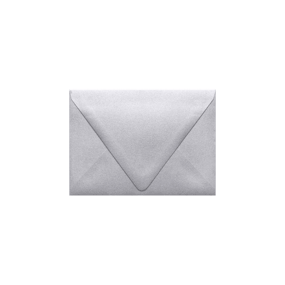 LUXPaper A6 Contour Flap Invitation Envelopes, 4 3/4 x 6 1/2, 80 lb. Silver Metallic, 1000 Pack