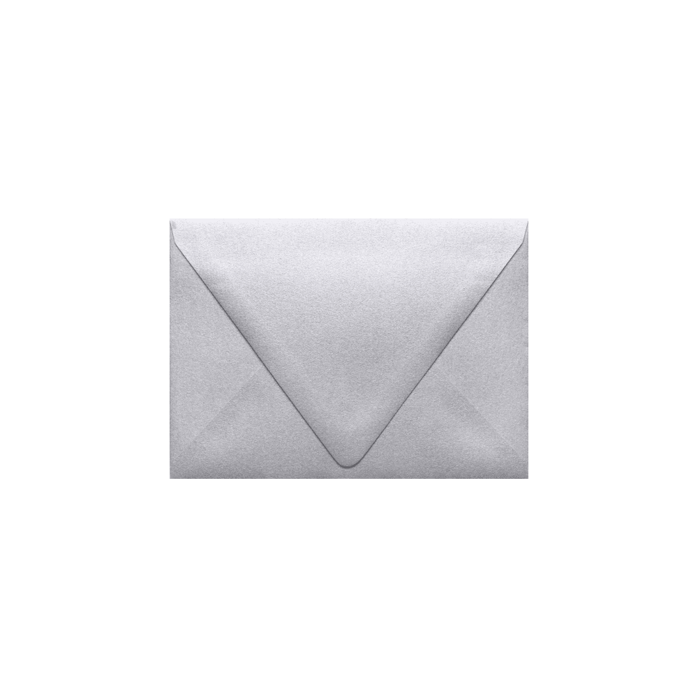 LUXPaper A6 Contour Flap Invitation Envelopes, 4 3/4 x 6 1/2, 80 lb. Silver Metallic, 500 Pack