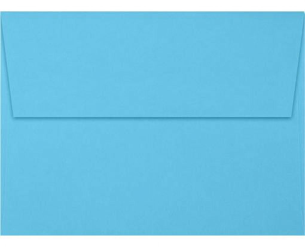 LUXPaper A6 Peel & Press Invitation Envelopes, 4 3/4 x 6 1/2, 60lb, Bright Blue, 50 Pack