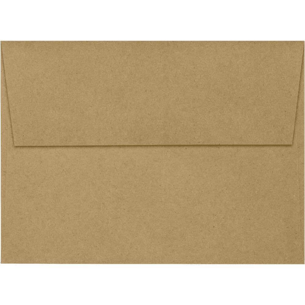 LUXPaper A6 Peel & Press Invitation Envelopes, 4 3/4 x 6 1/2, 70lb. Grocery Bag Brown, 1000 Pack