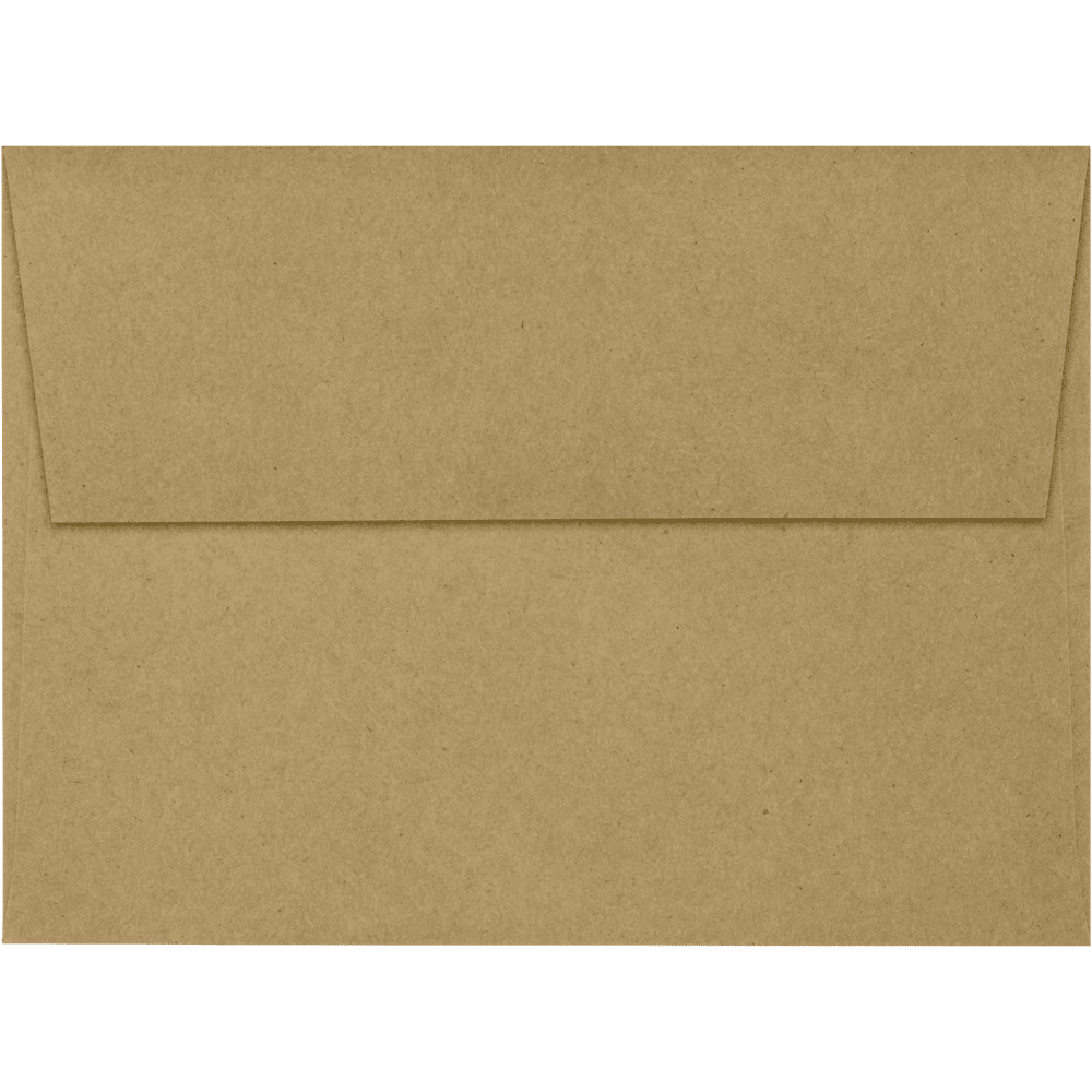 LUXPaper A6 Peel & Press Invitation Envelopes, 4 3/4 x 6 1/2, 70lb. Grocery Bag Brown, 50 Pack