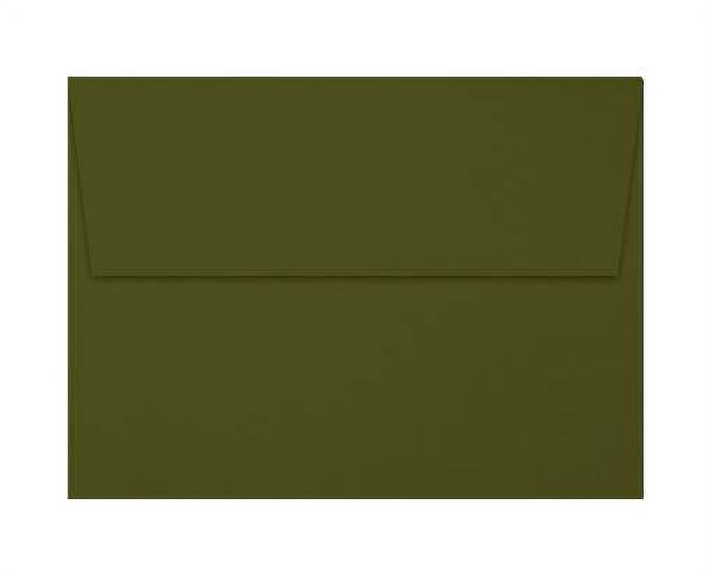 LUXPaper A6 Peel & Press Invitation Envelopes, 4 3/4 x 6 1/2, 70lb, Olive Green, 50 Pack