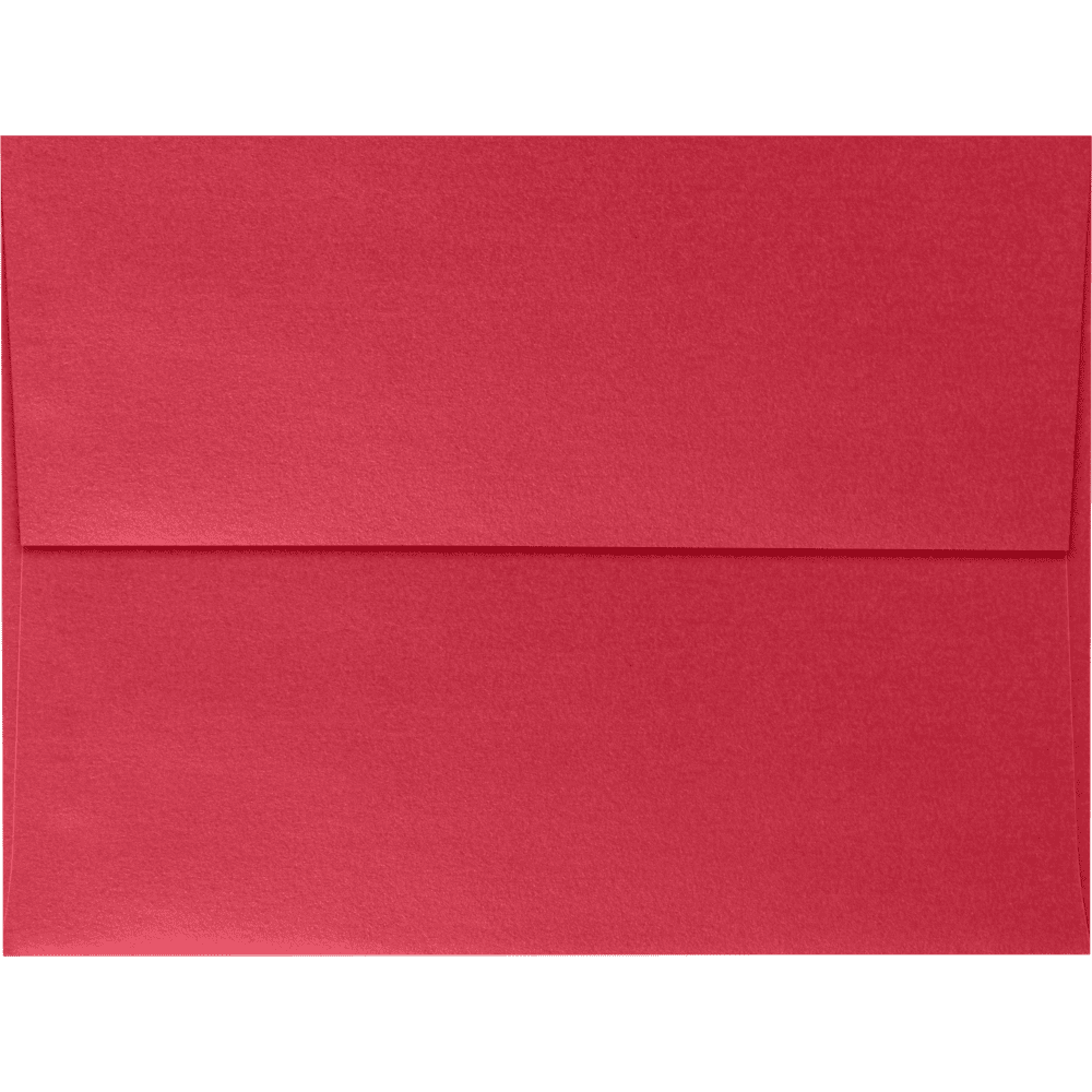 LUXPaper A6 Peel & Press Invitation Envelopes, 4 3/4 x 6 1/2, 80 lb. Jupiter Red Metallic for 4 5/8 x 6 1/4Cards, 250 Pack