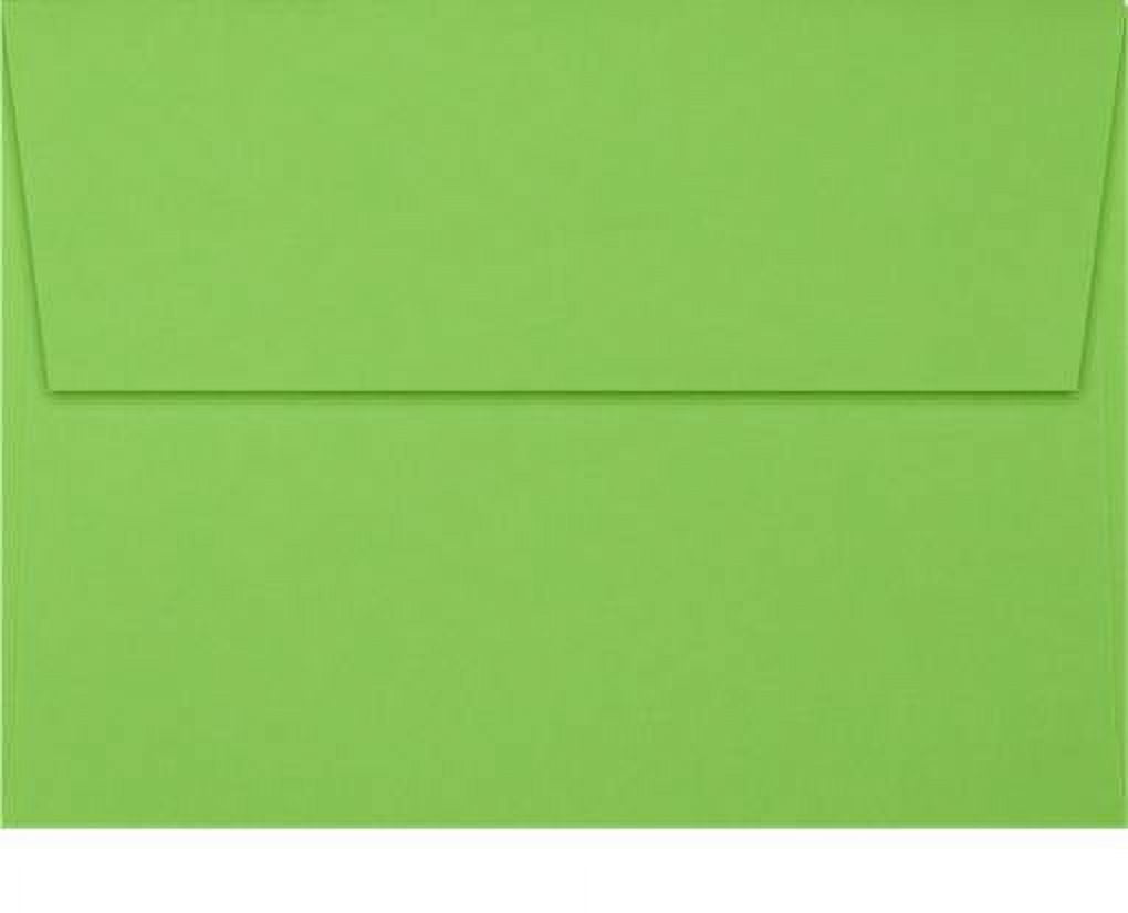 LUXPaper A6 Peel & Press Invitation Envelopes, 4 3/4 x 6 1/2, 80 lb. Limelight Green, 1000 Pack